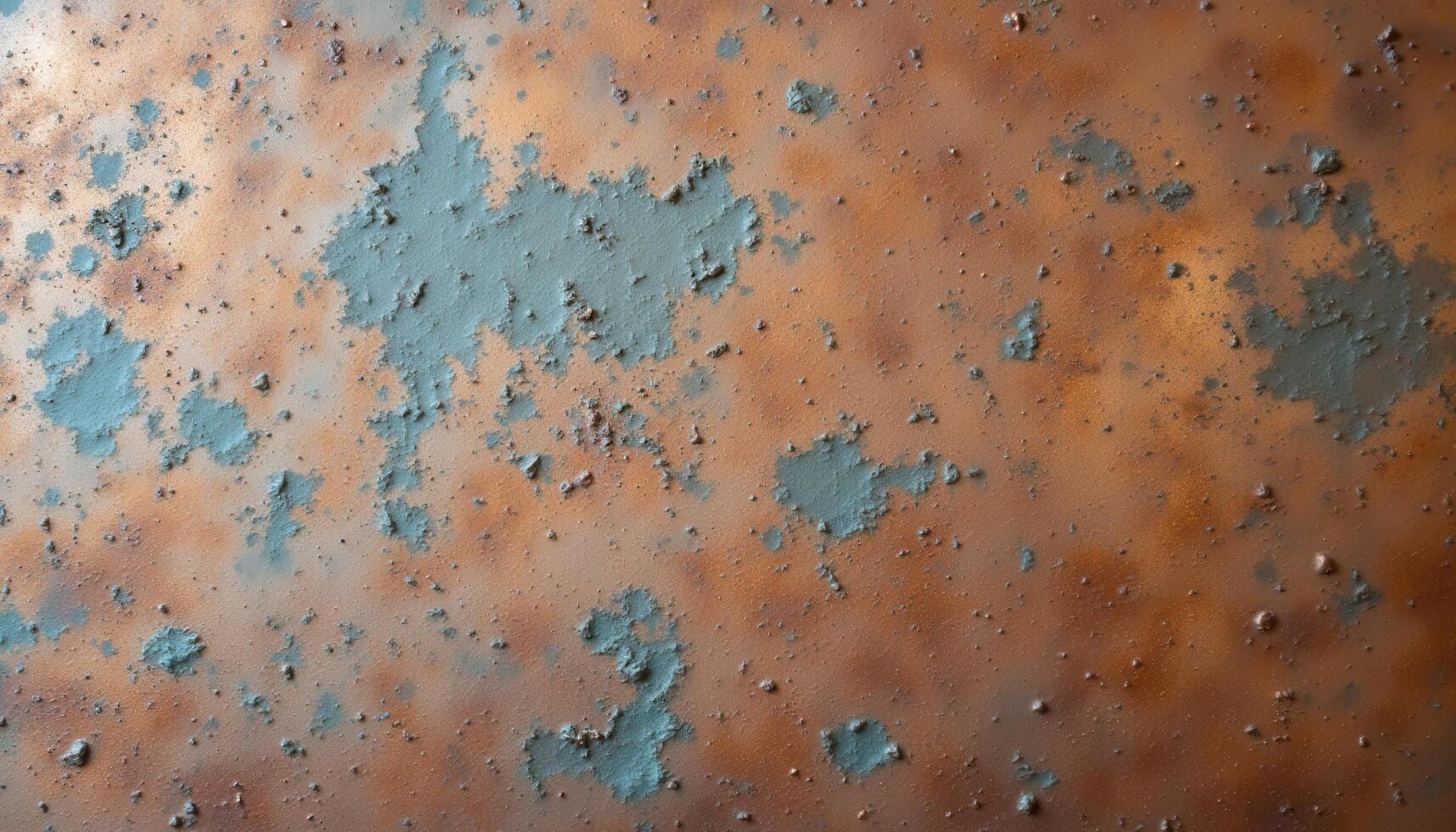 The surface of aged copper, displaying its patina, verdigris, and subtle variations in color. photo