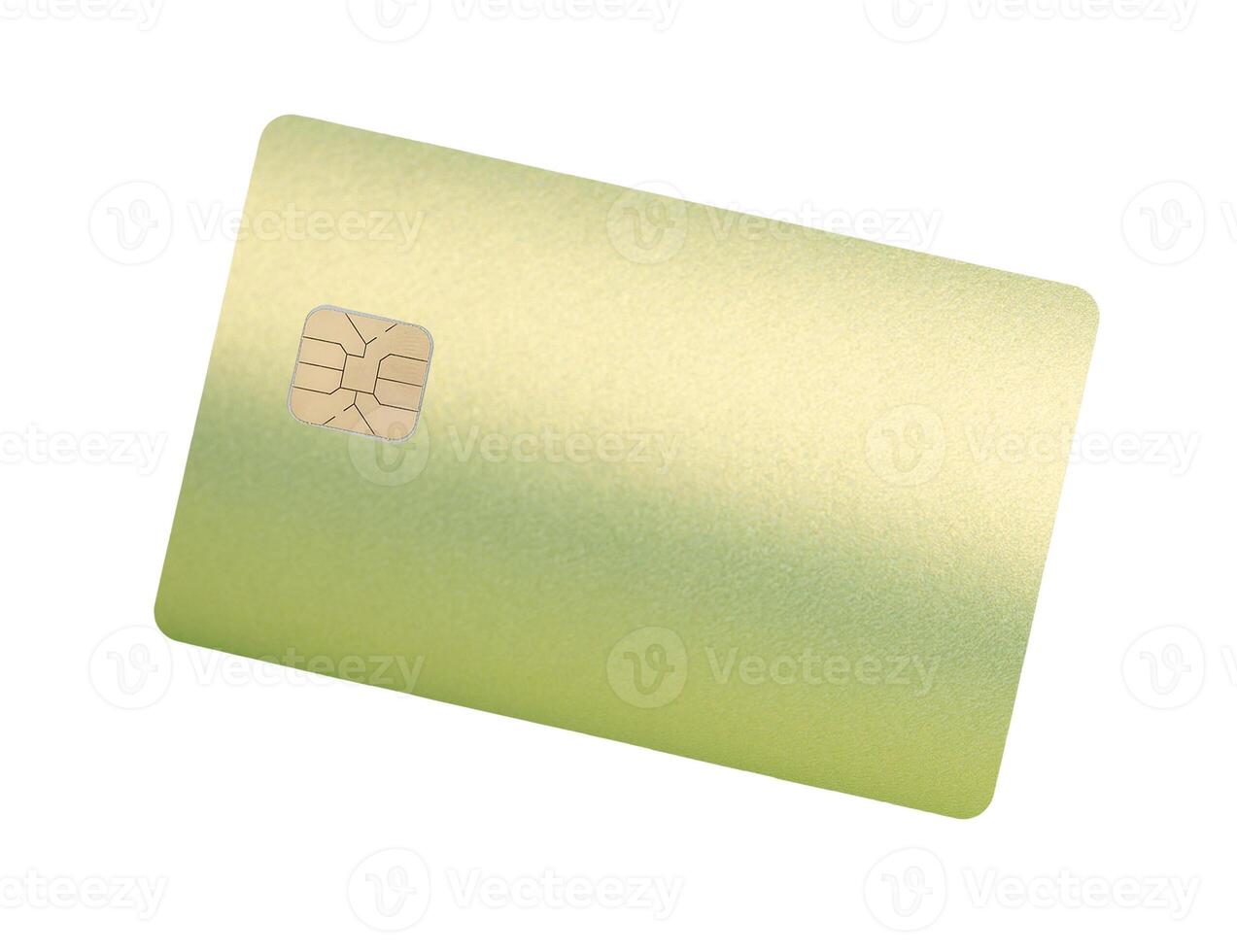 Card with pearlescent texture. Glossy plastic credit or debit card with chip, shining gradient, photo