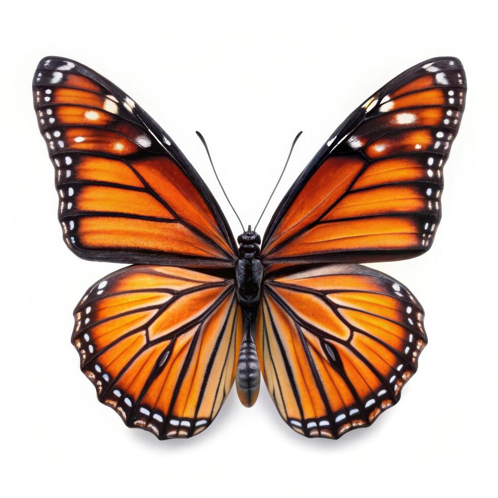Isolated Viceroy Butterfly Monarch Mimic on White Background photo
