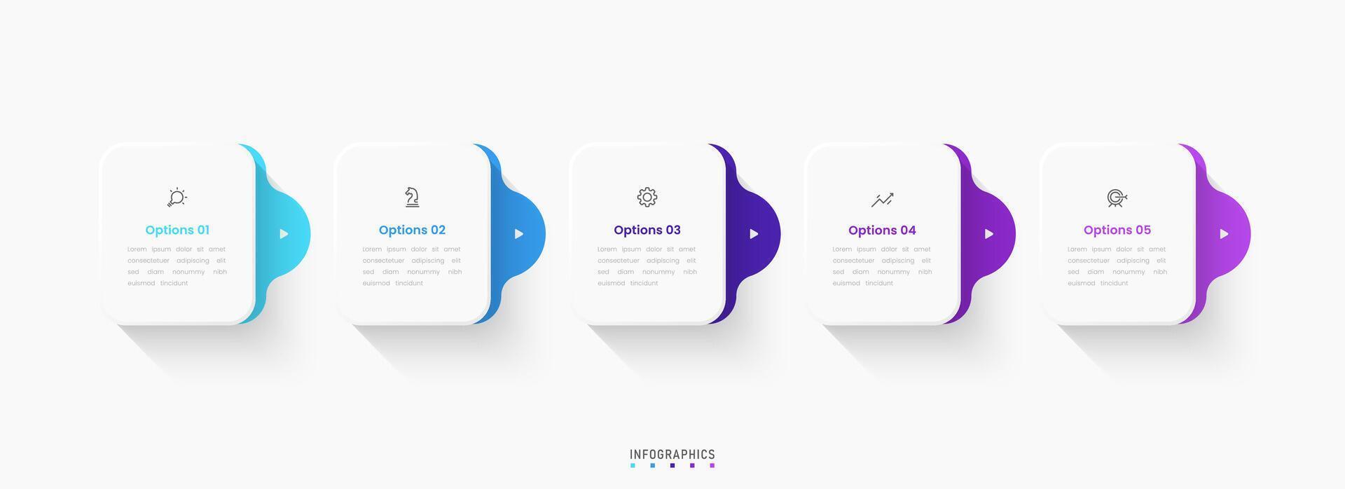 Infographic label design template with icons and 5 options. Can be used for process diagram, presentations, workflow layout, flow chart, info graph. vector