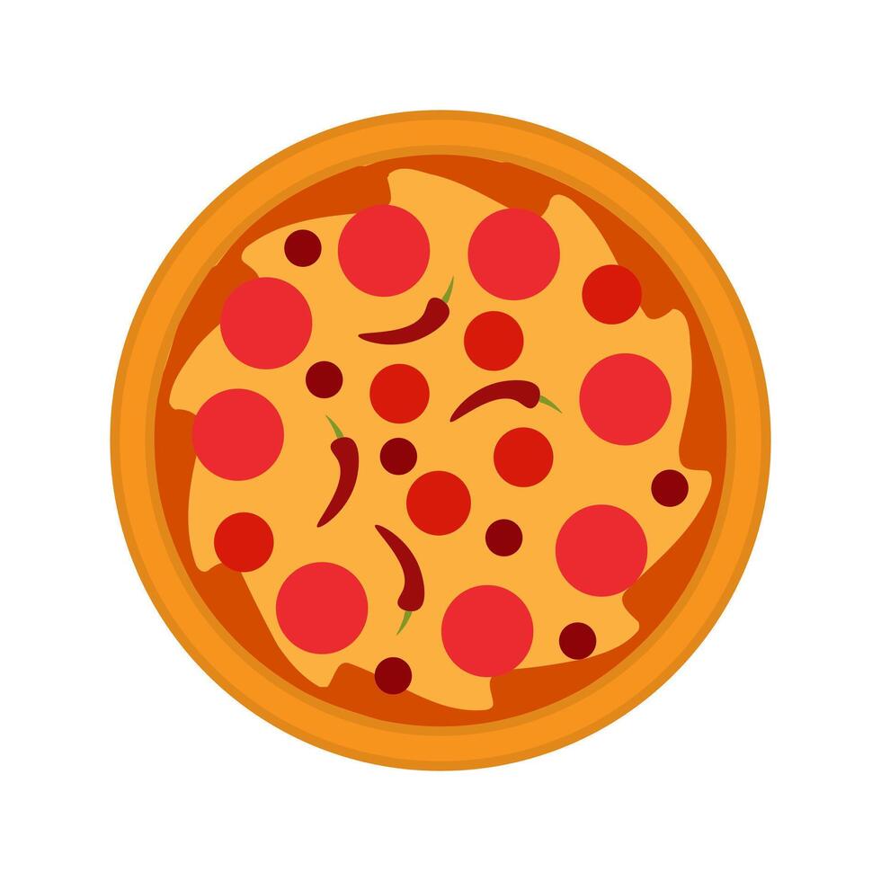 pizza food simple icon design vector