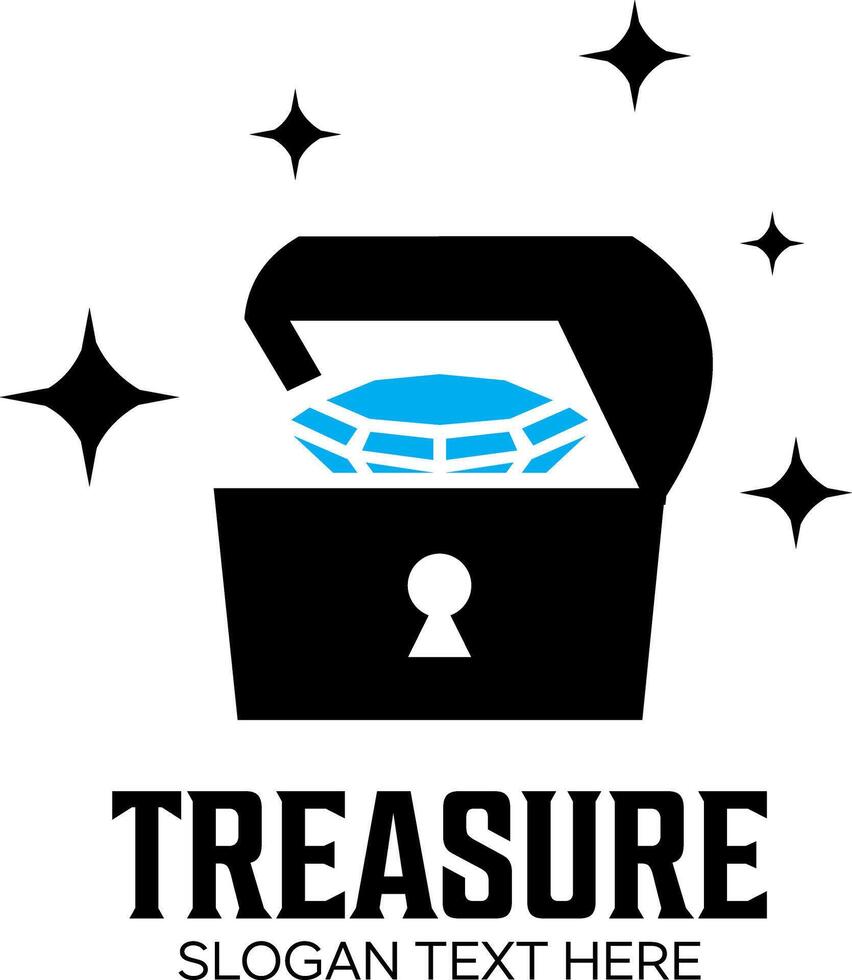 diamond treasure idea logo design vector