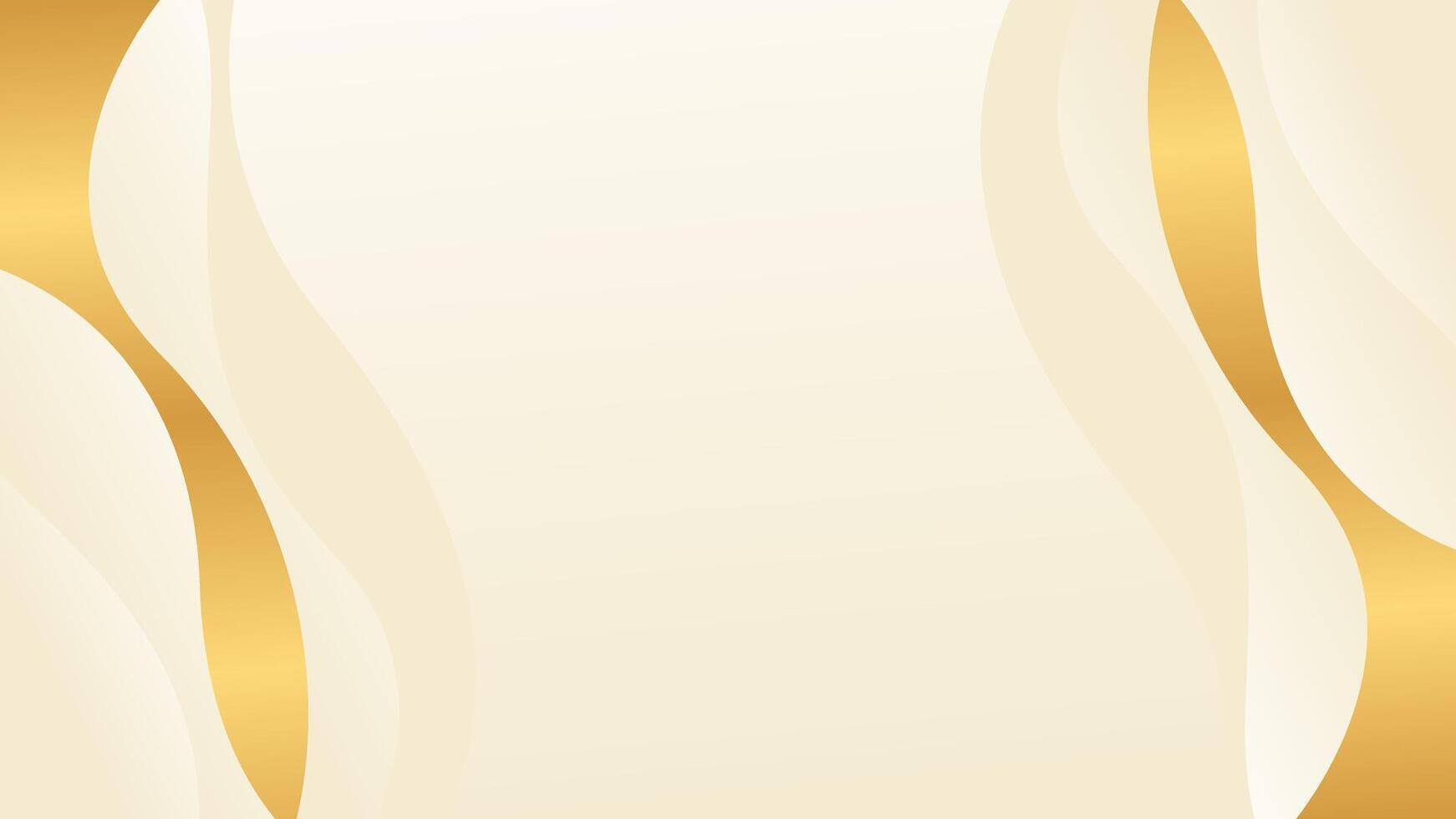 Abstract beige and gold luxury background. Elegant wave modern wallpaper vector