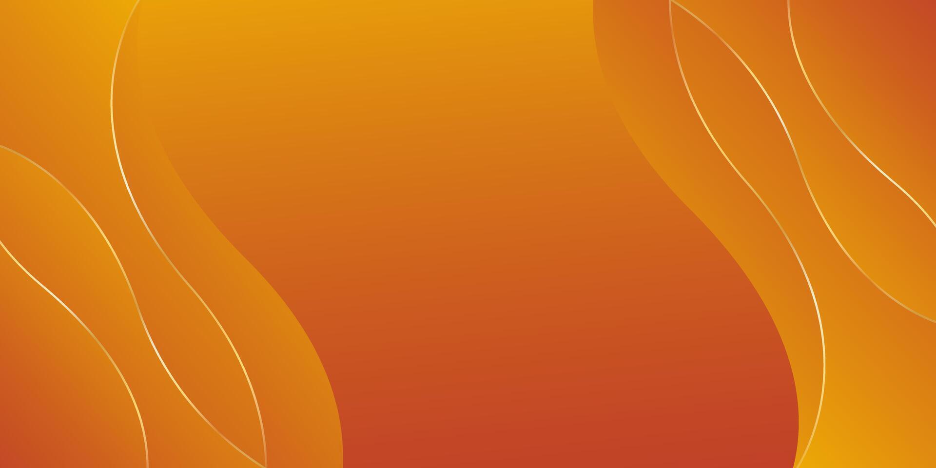 an orange and yellow background with wavy lines vector