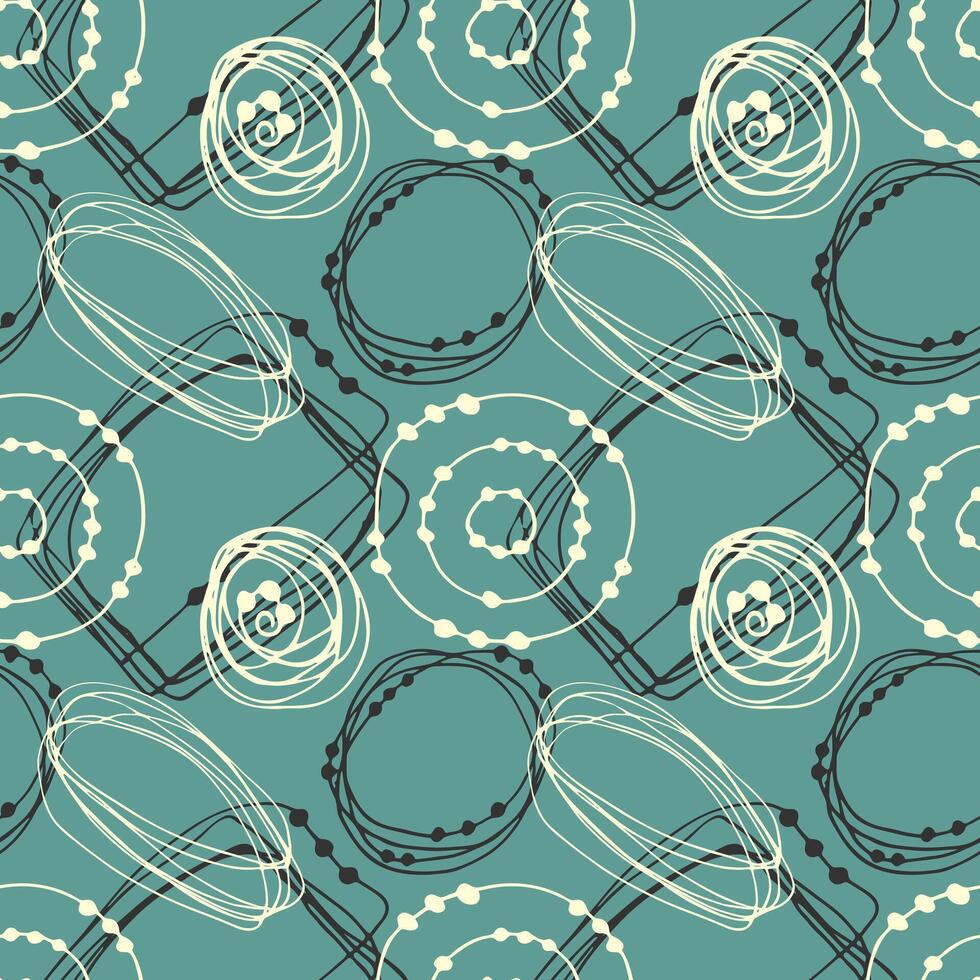 Abstract doodle seamless pattern, hand drawn outline drawing with dots, school doodles, kids simple drawing. vector