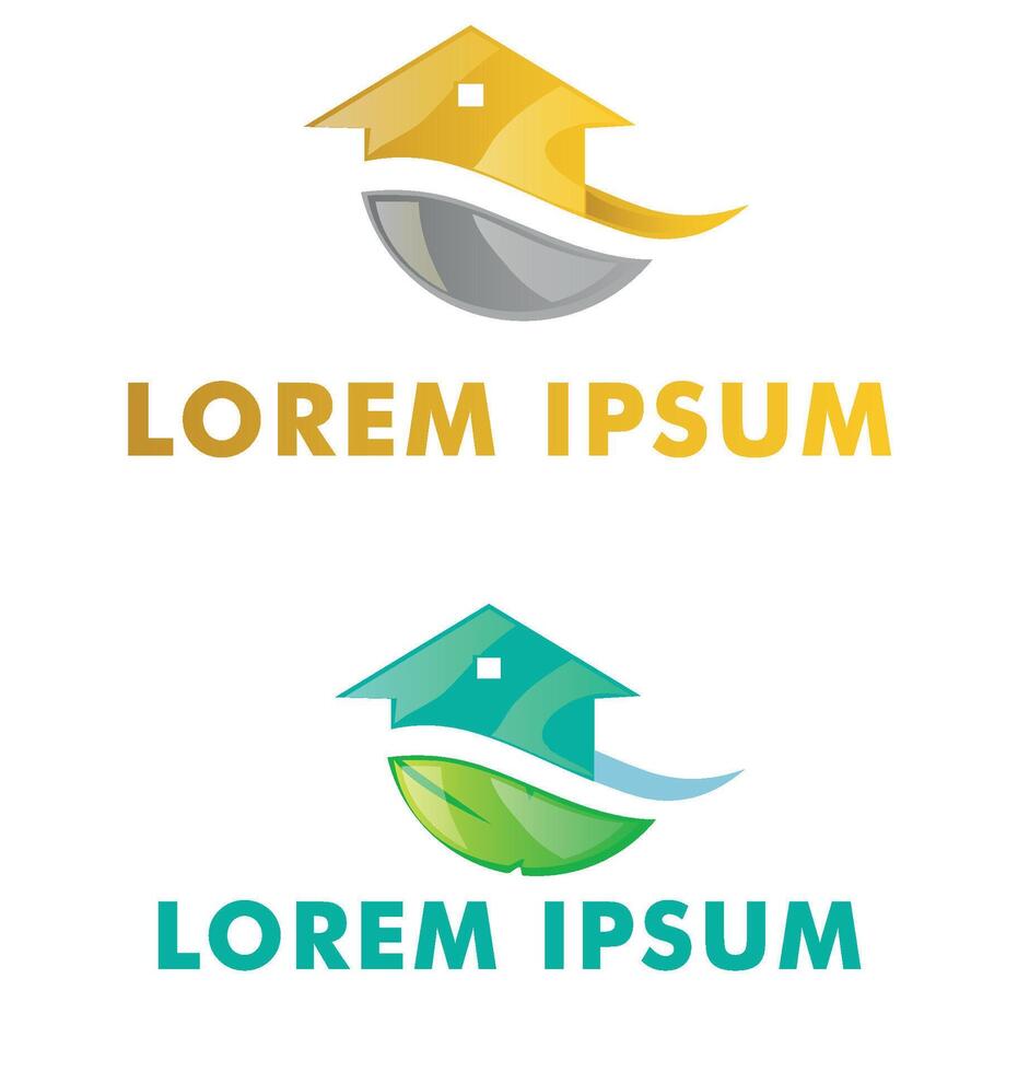 two variant house symbol on white background vector