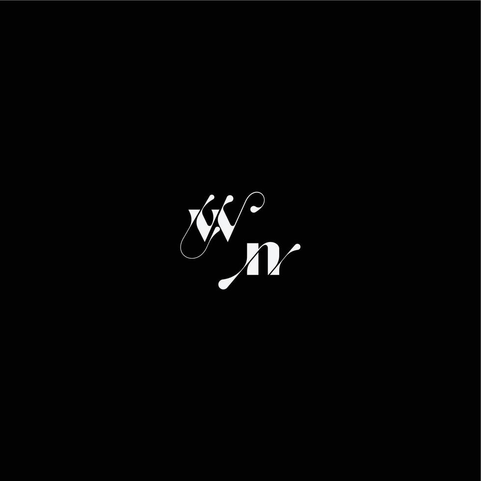 monogram style and elegant concept WN wedding typography initial letter organic hairline logo vector