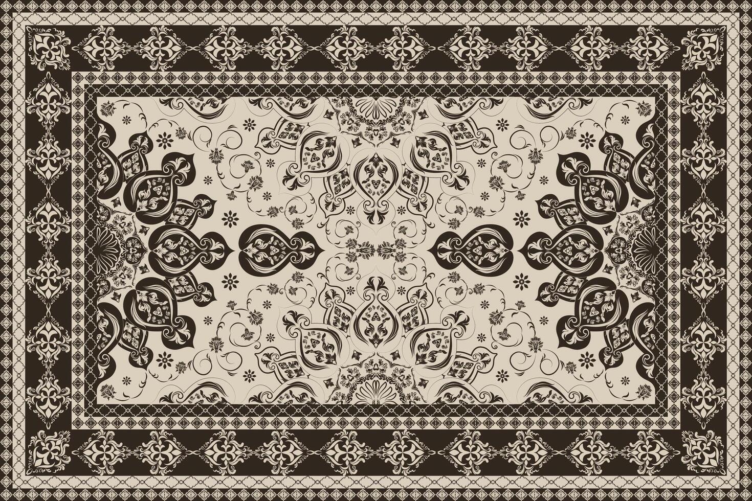 Seamless pattern in the style of the Baroque. vector