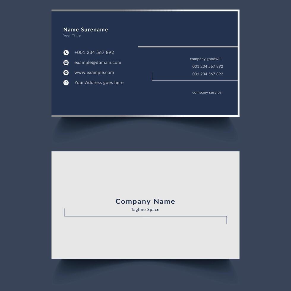Simple business Card Template Design. vector