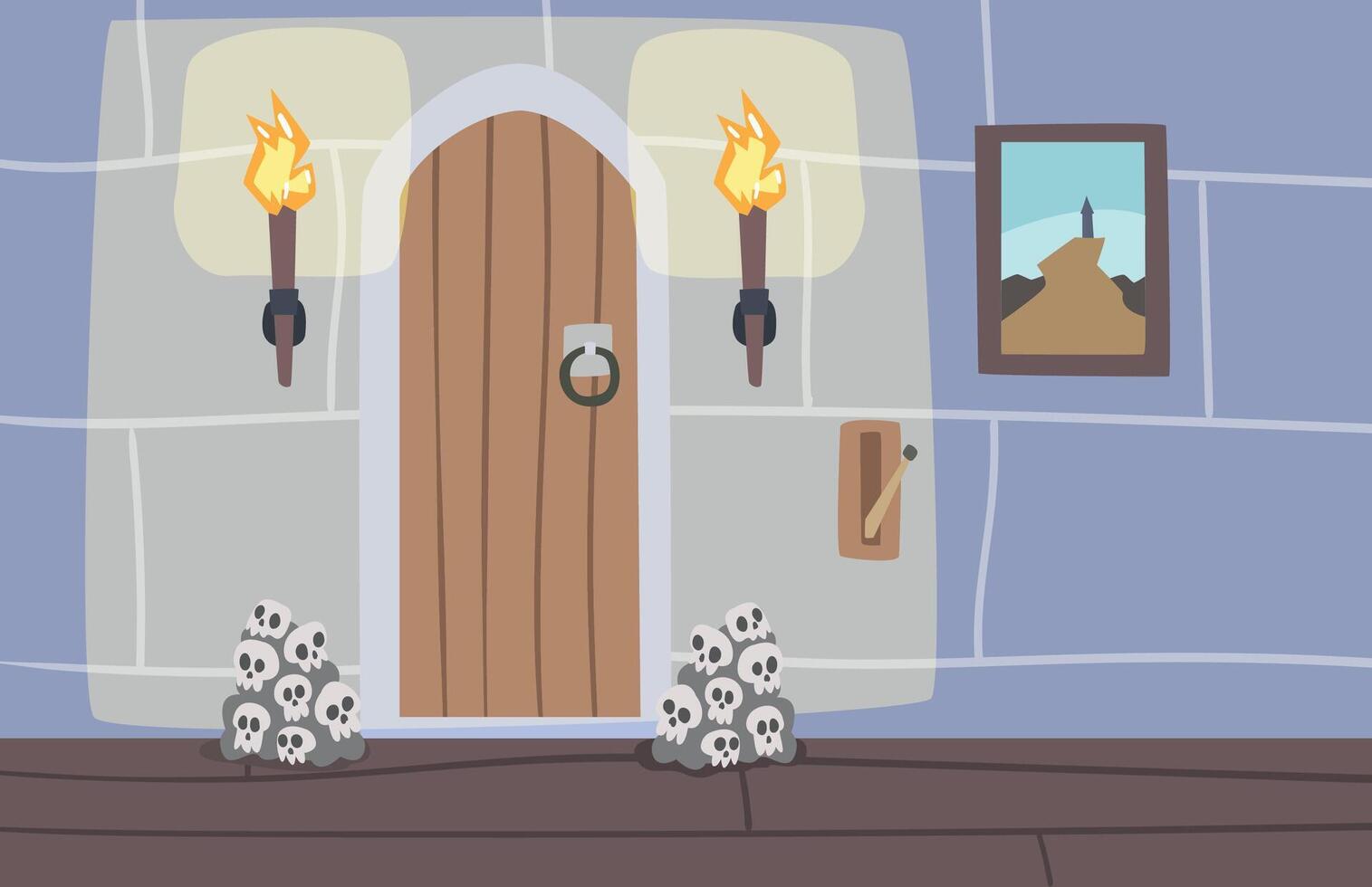 Escape Ancient Room Interior, Reality Quest for People Finding Way out and Searching of Treasure Illustration vector