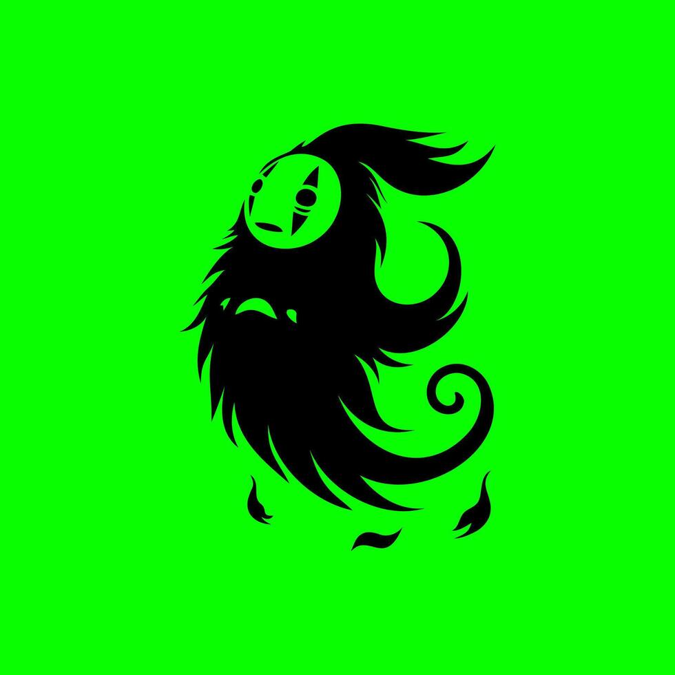 Mysterious Spirit Mask Abstract Illustration vector