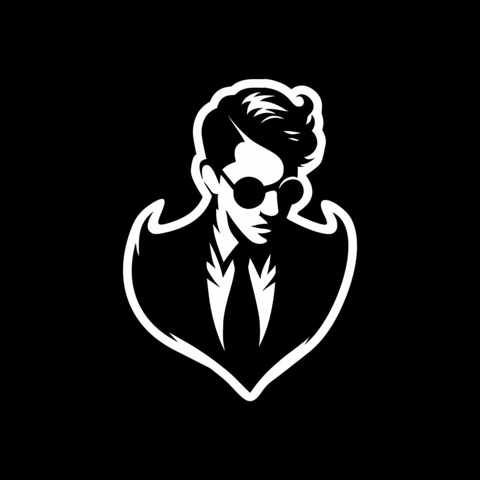 Cool Mysterious Man Logo vector