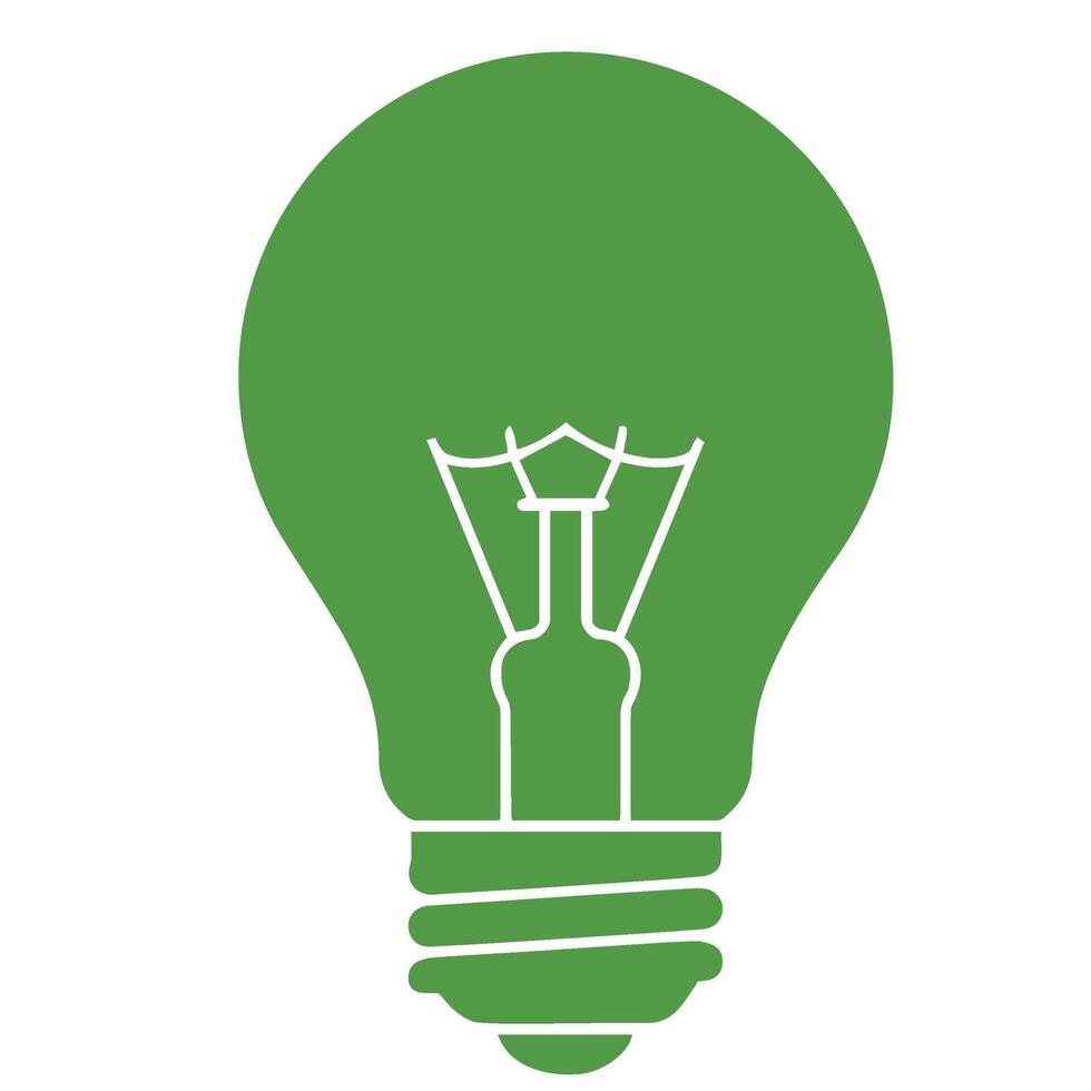 Glowing light bulb icon design symbolizing energy electricity and bright power ideas vector