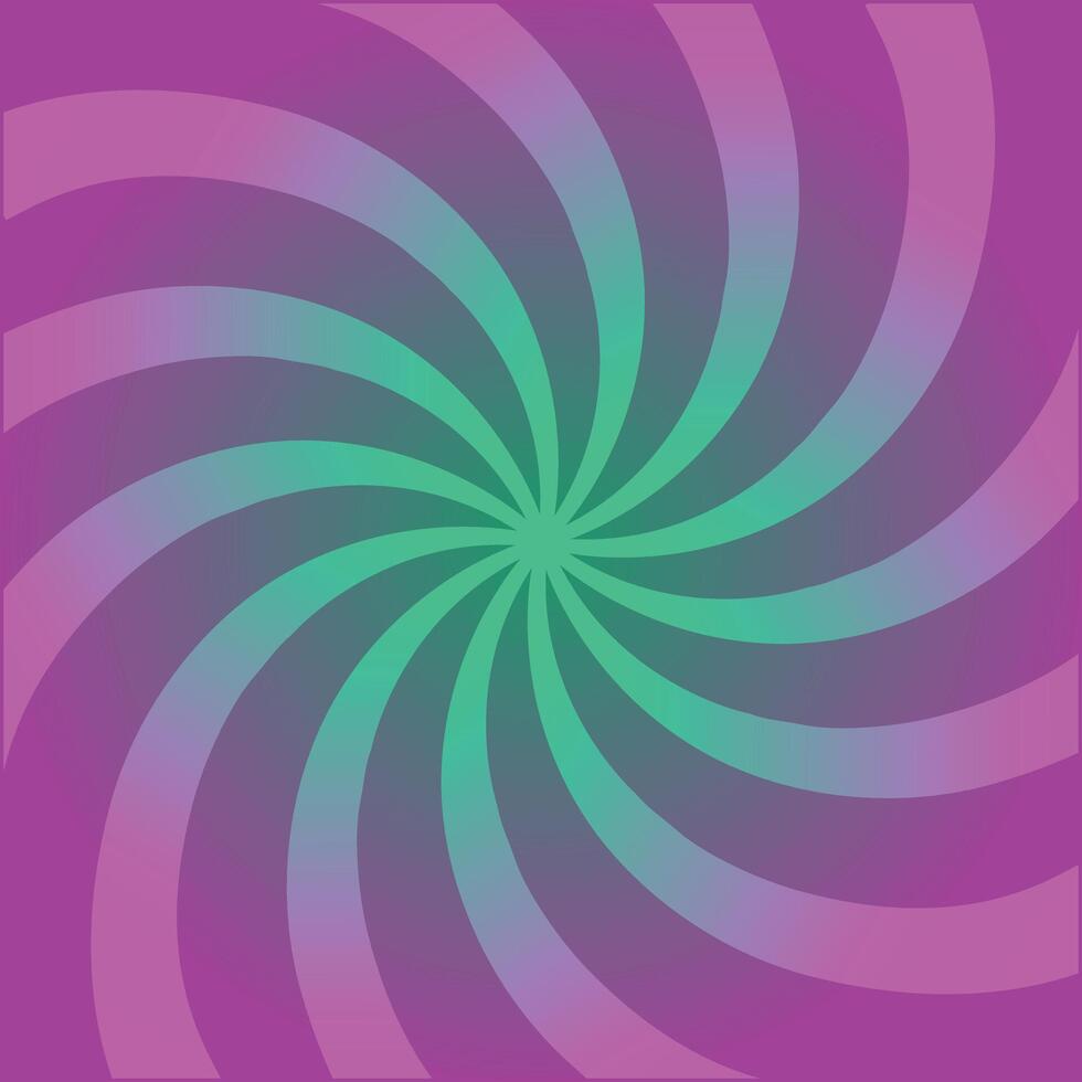 A purple and green spiral pattern on a purple background vector