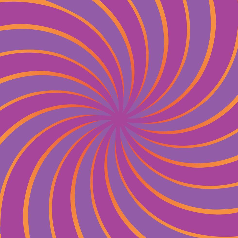 A purple and orange spiral background with a spiral pattern vector