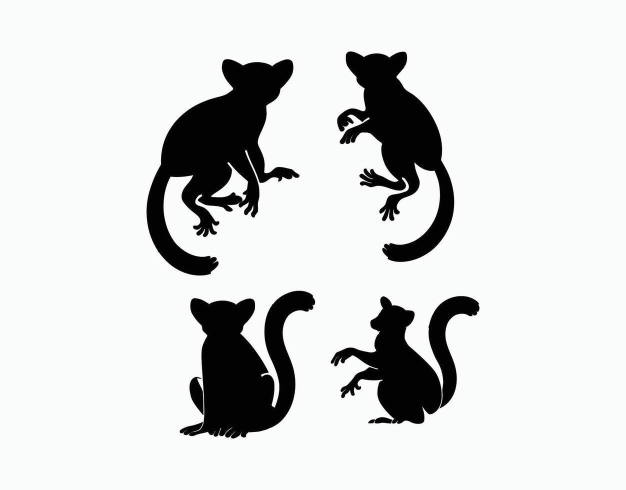 Unique Lemur Silhouette Collection Illustration vector