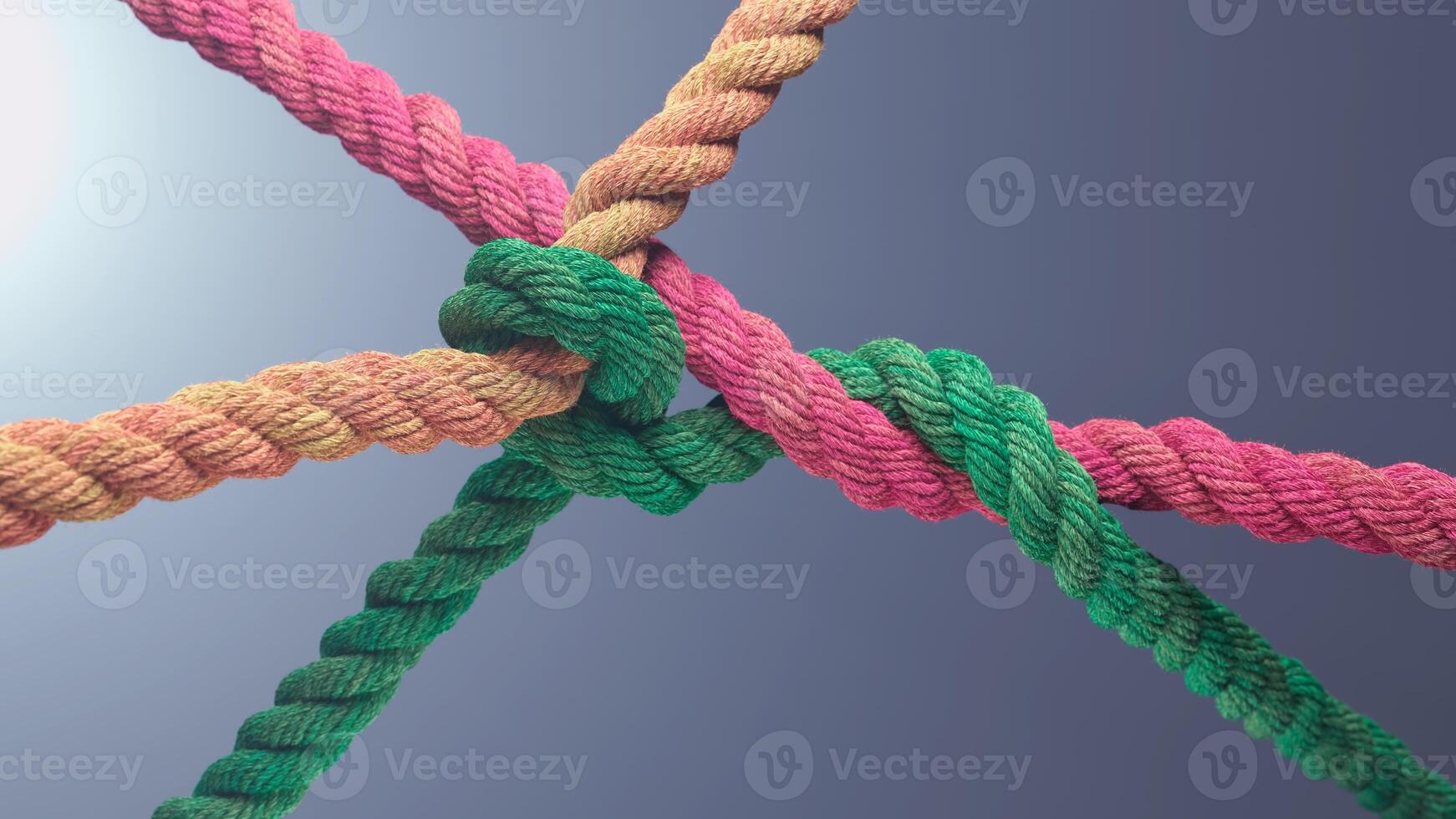 Interwoven Harmony. A Symphony of Colorful Ropes in Motion photo