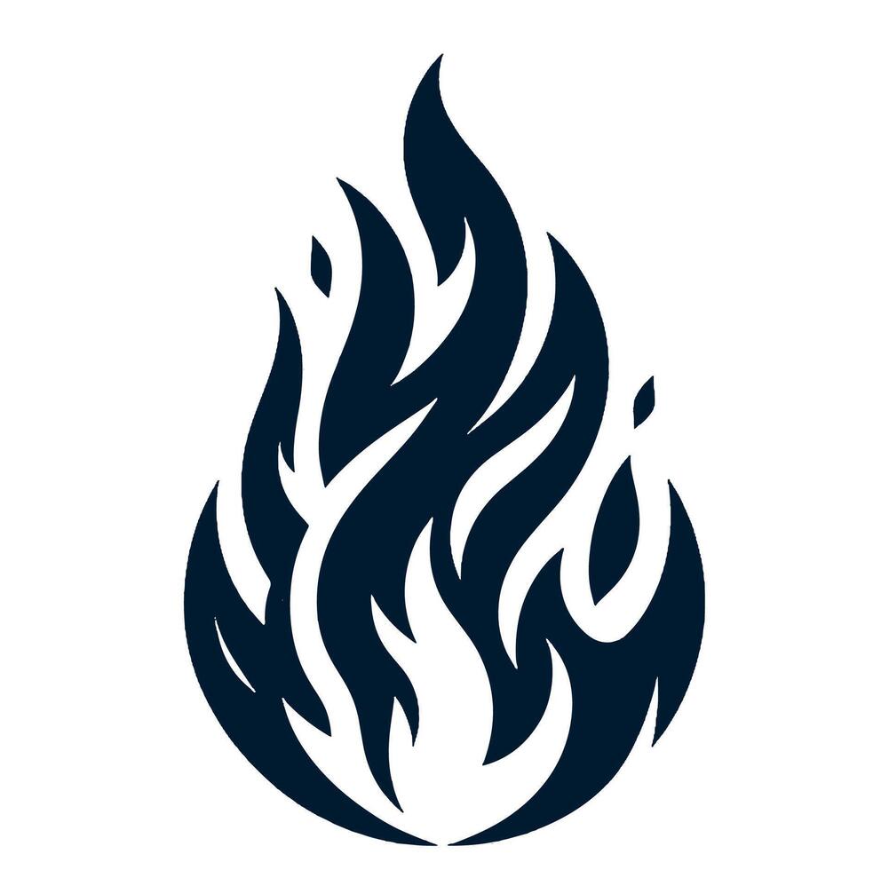 Fire flame icon illustration with a background vector