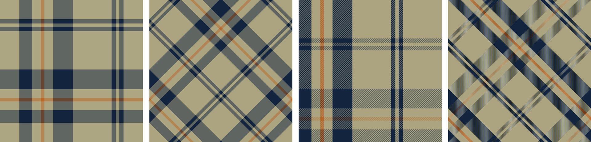 Plaid pattern seamless tartan check plaid skirt, tablecloth, blanket, duvet cover other modern fashion print. vector