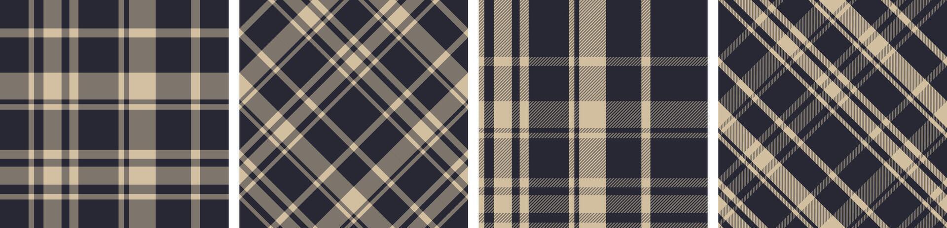 Plaid pattern seamless tartan check plaid for skirt, tablecloth, blanket, duvet cover other modern fashion print. vector