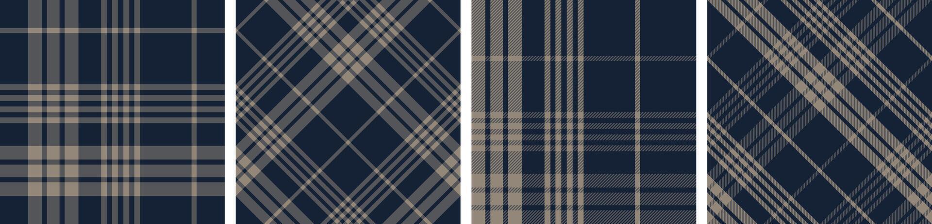 Plaid pattern seamless tartan check plaid for skirt, tablecloth, blanket, duvet cover, or modern fashion print. vector
