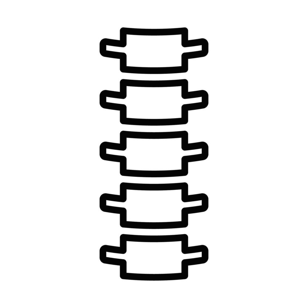 Spine bones column icon medical style. Editable stroke. vector
