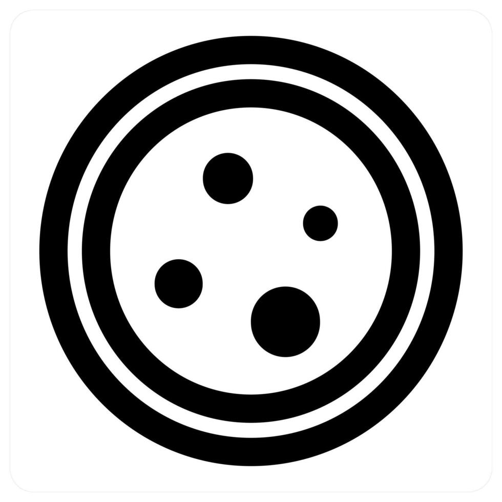 Cells and biology in black color vector