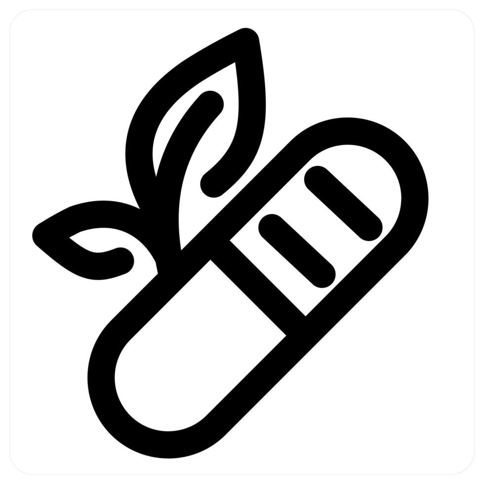 Ayurvedic Medicine and medicine icon concept in black color vector