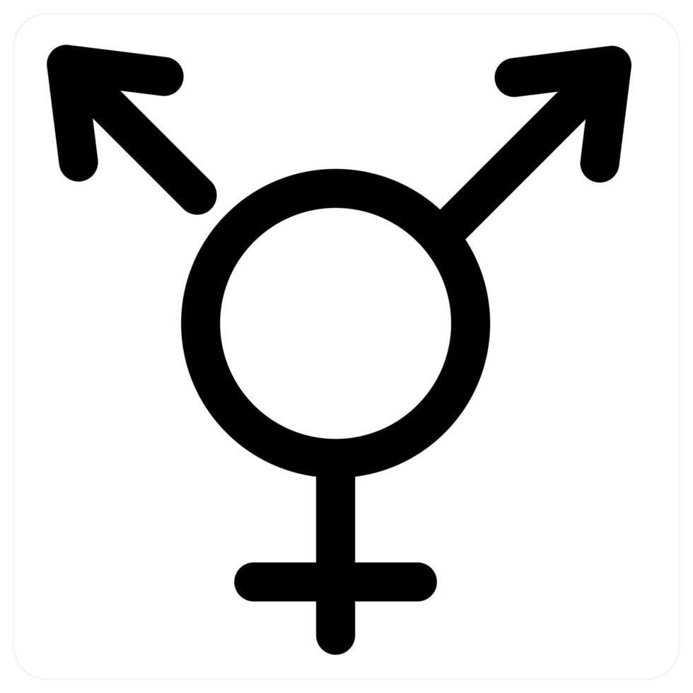 Gender and diversity icon concept in black color vector
