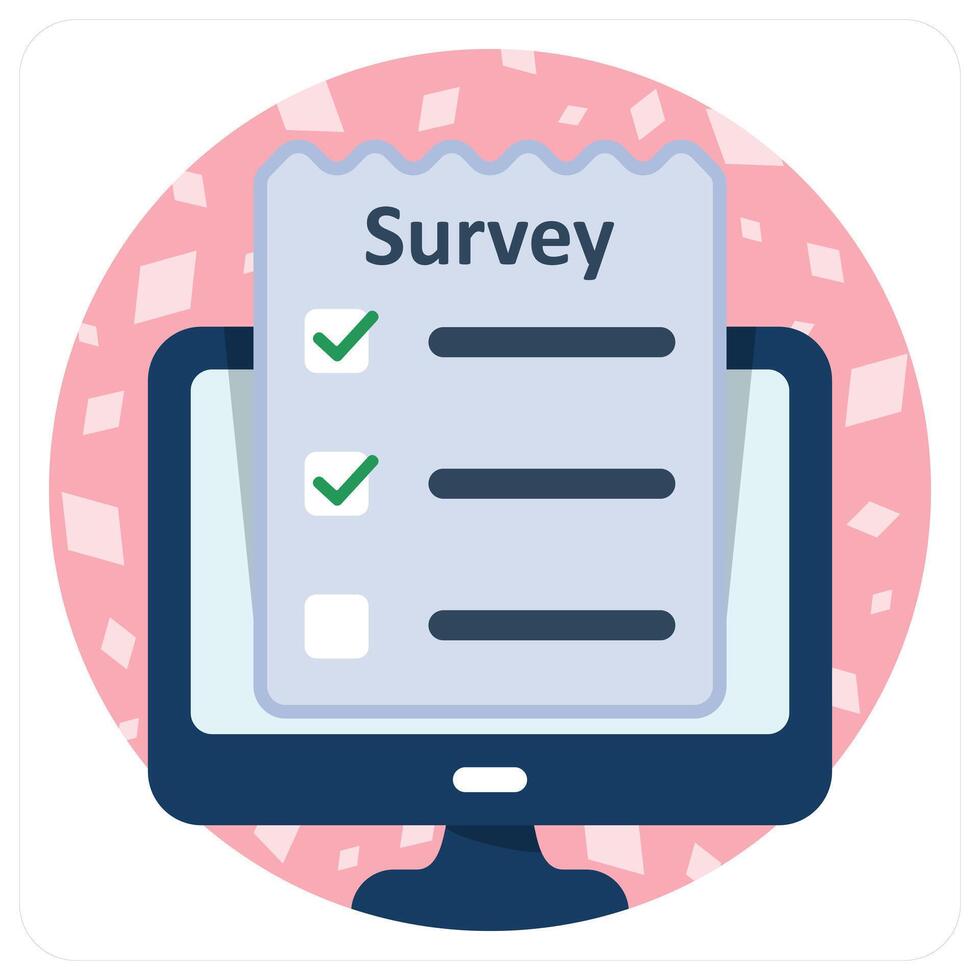 Online Survey icon concept vector