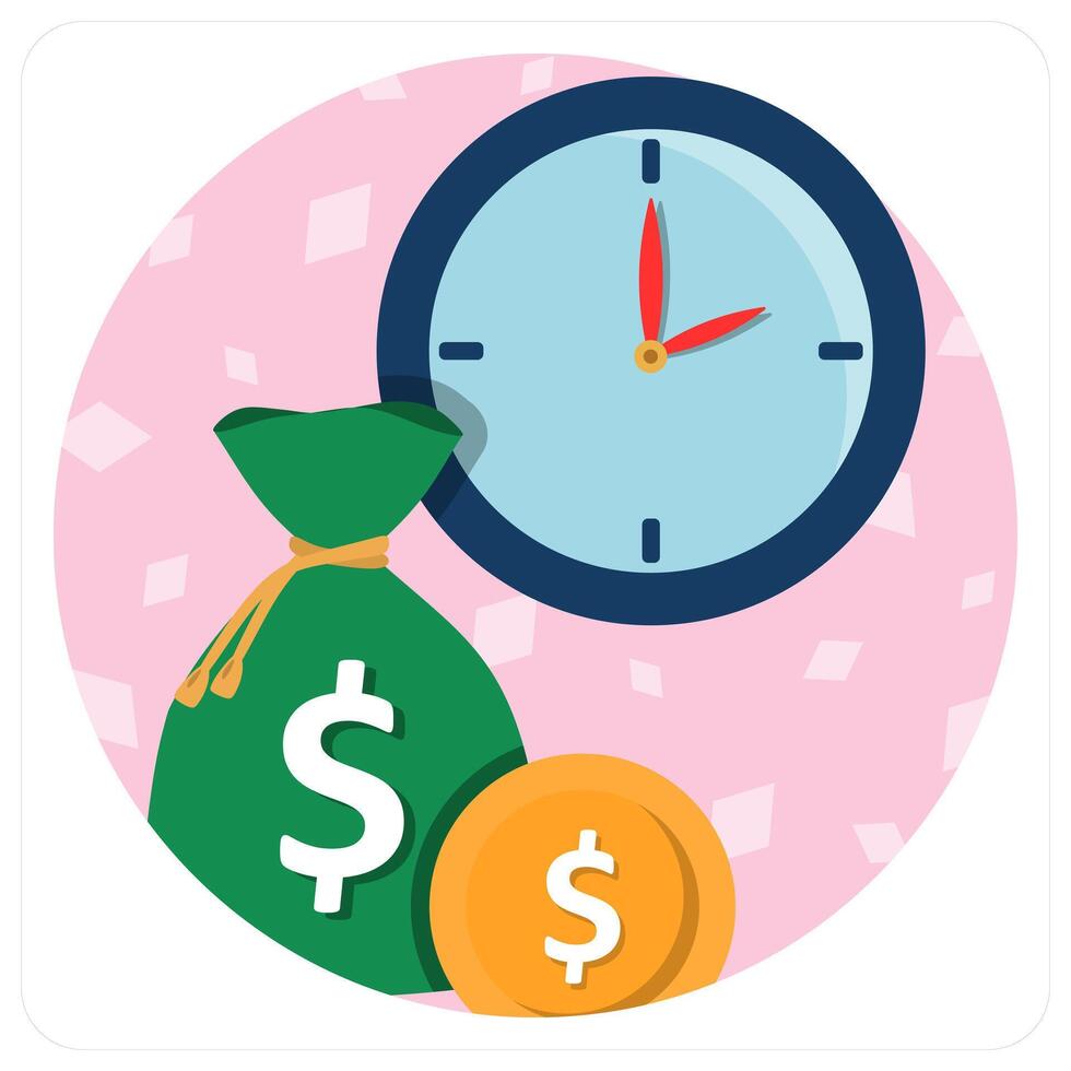 Time Is Money and valuable vector
