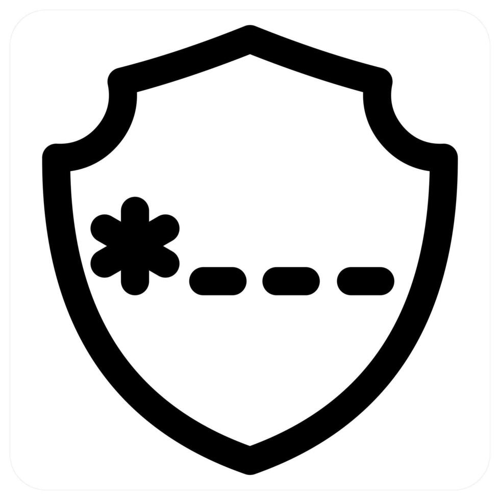 Password and security icon concept in black color vector