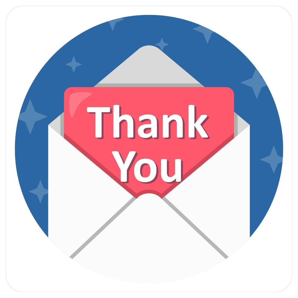 Thank You Card icon concept vector