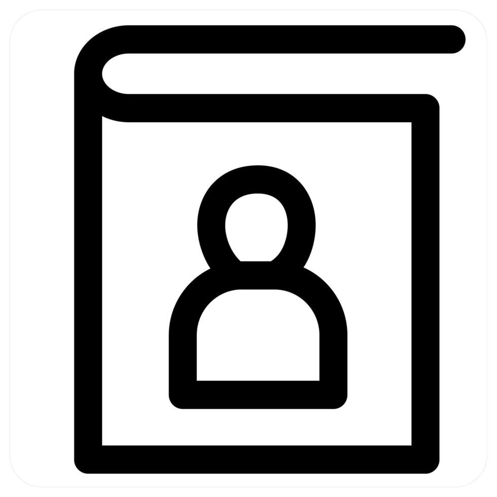 Perosnal Book and notes in black color vector