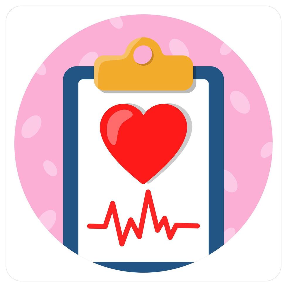 Heart Report icon concept vector