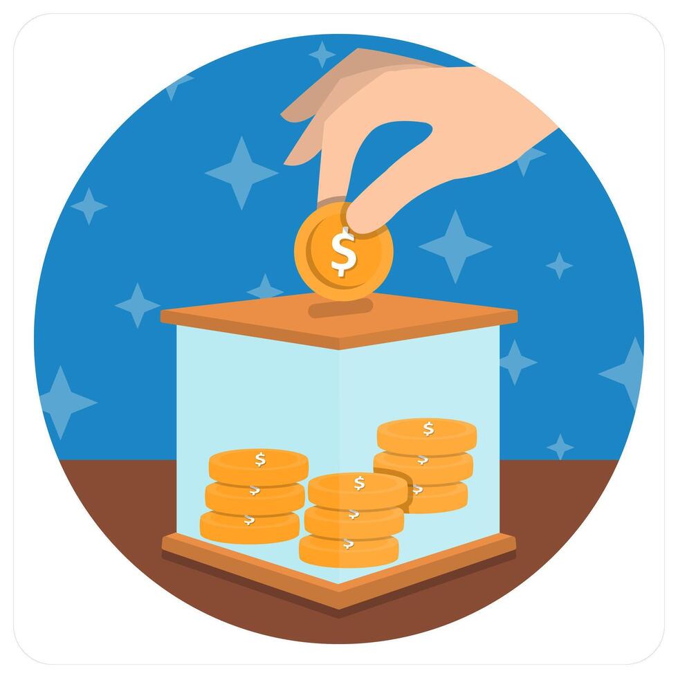 Donation Box icon concept vector