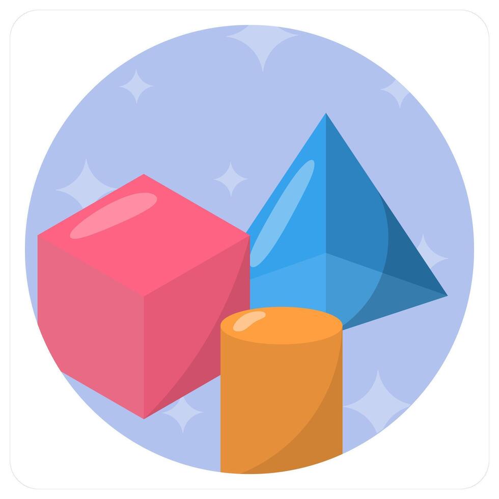 Geometry icon concept vector