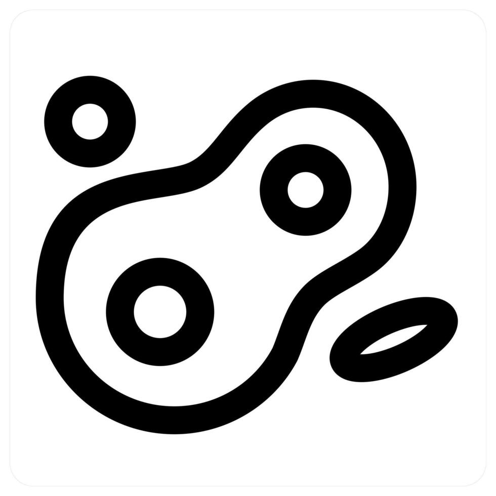 Amoeba and biology in black color vector