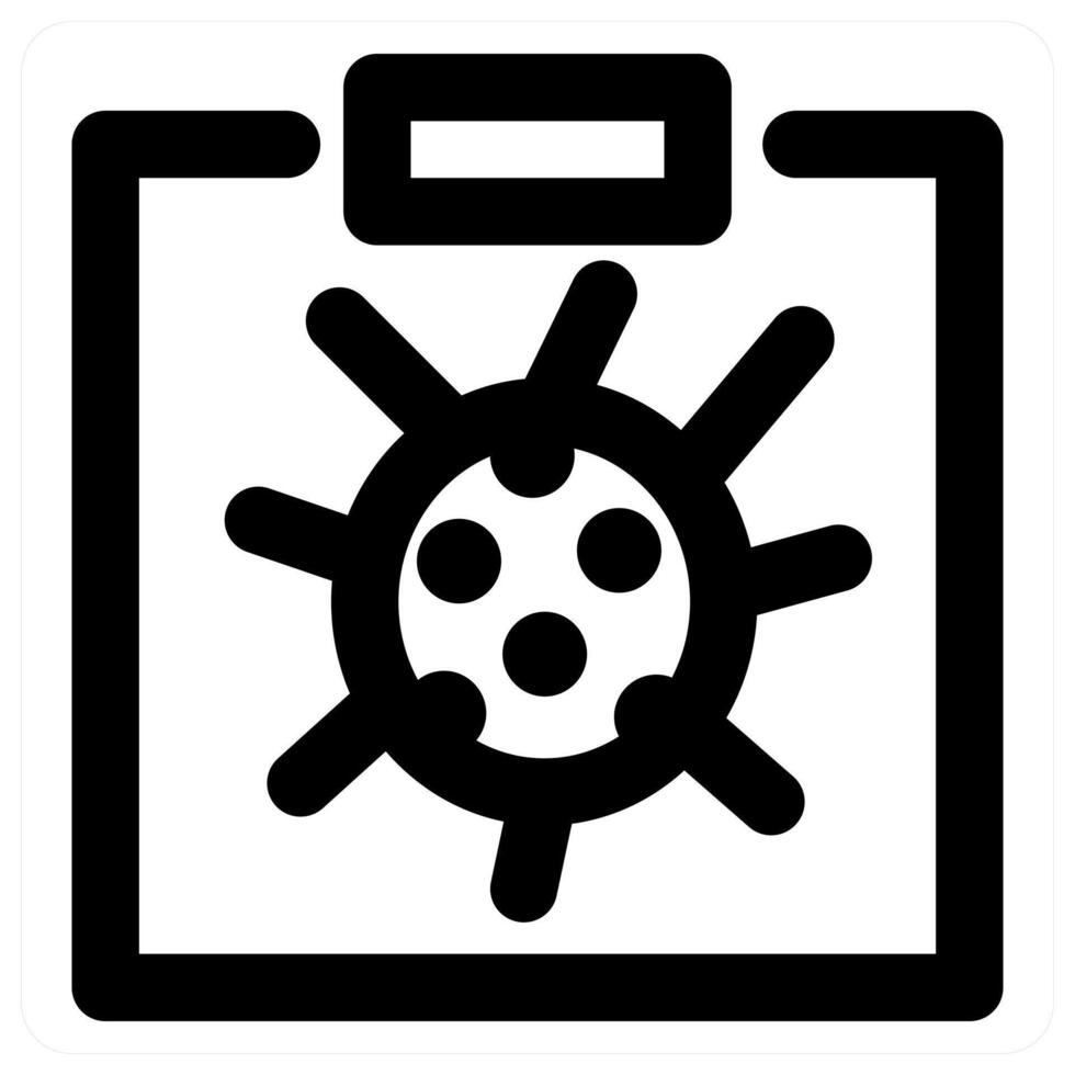 Virus and infection in black color vector