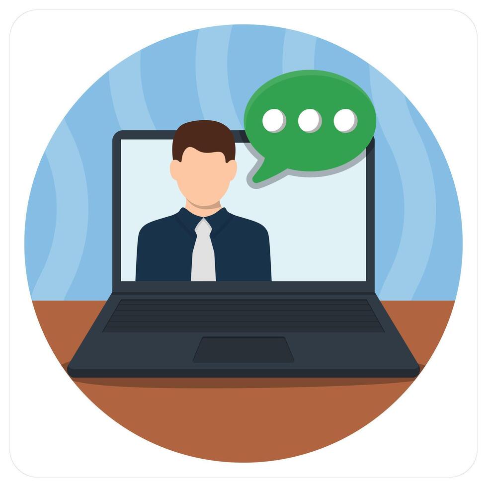 Online Conversation icon concept vector