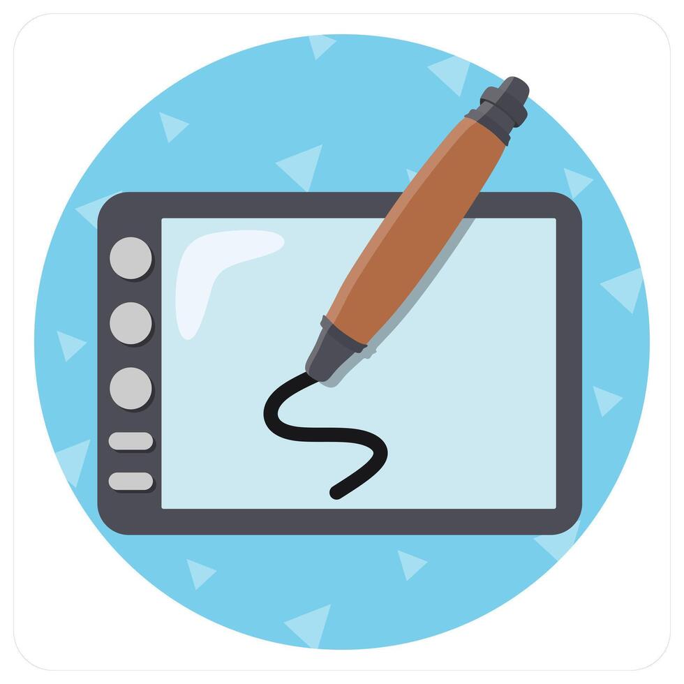 Graphic Tablet icon concept vector