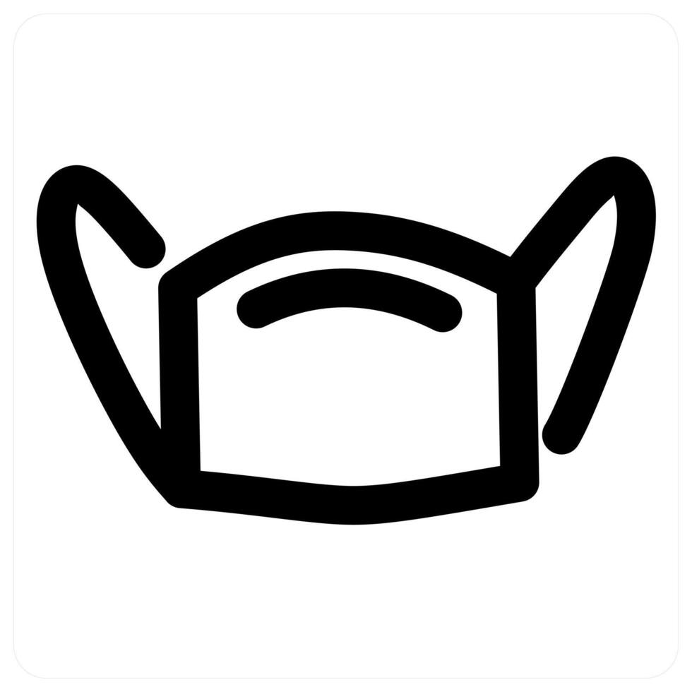 Mask and safety in black color vector