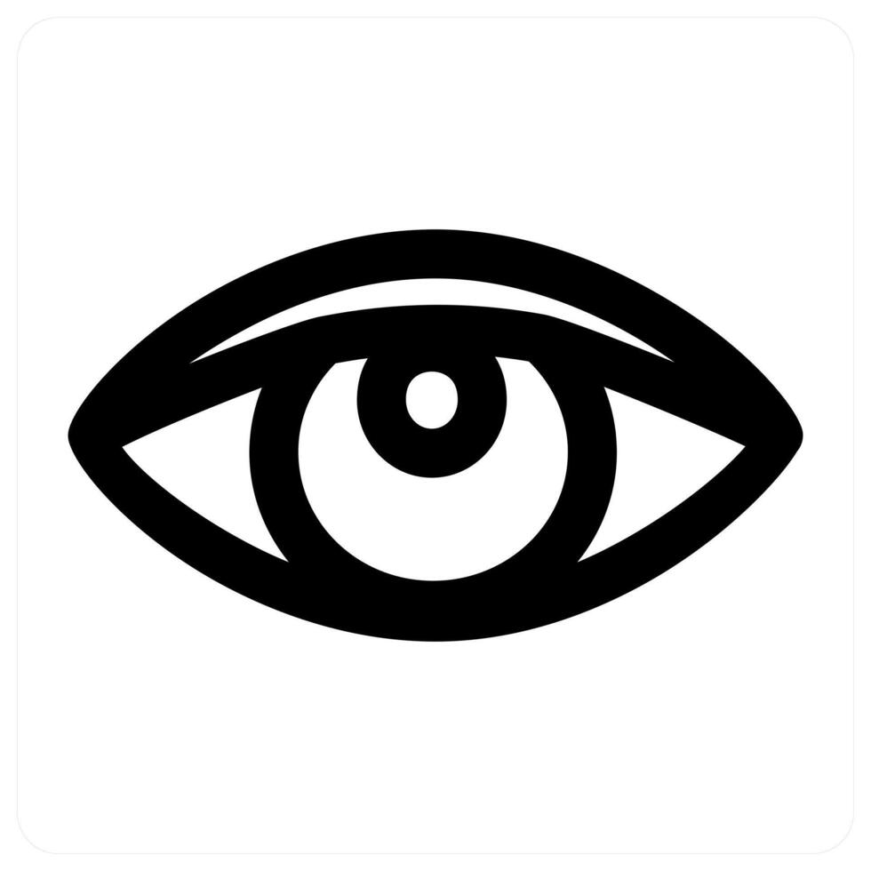 Vision and eye in black color vector
