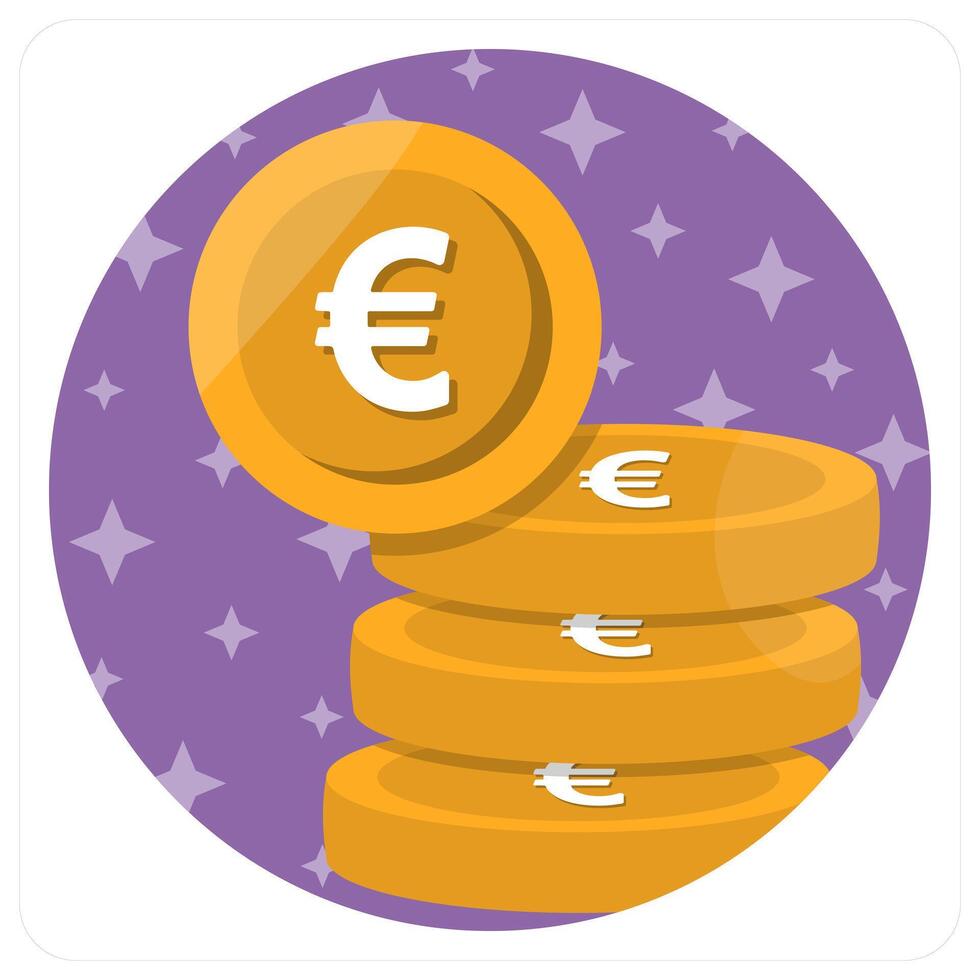 Euro icon concept vector