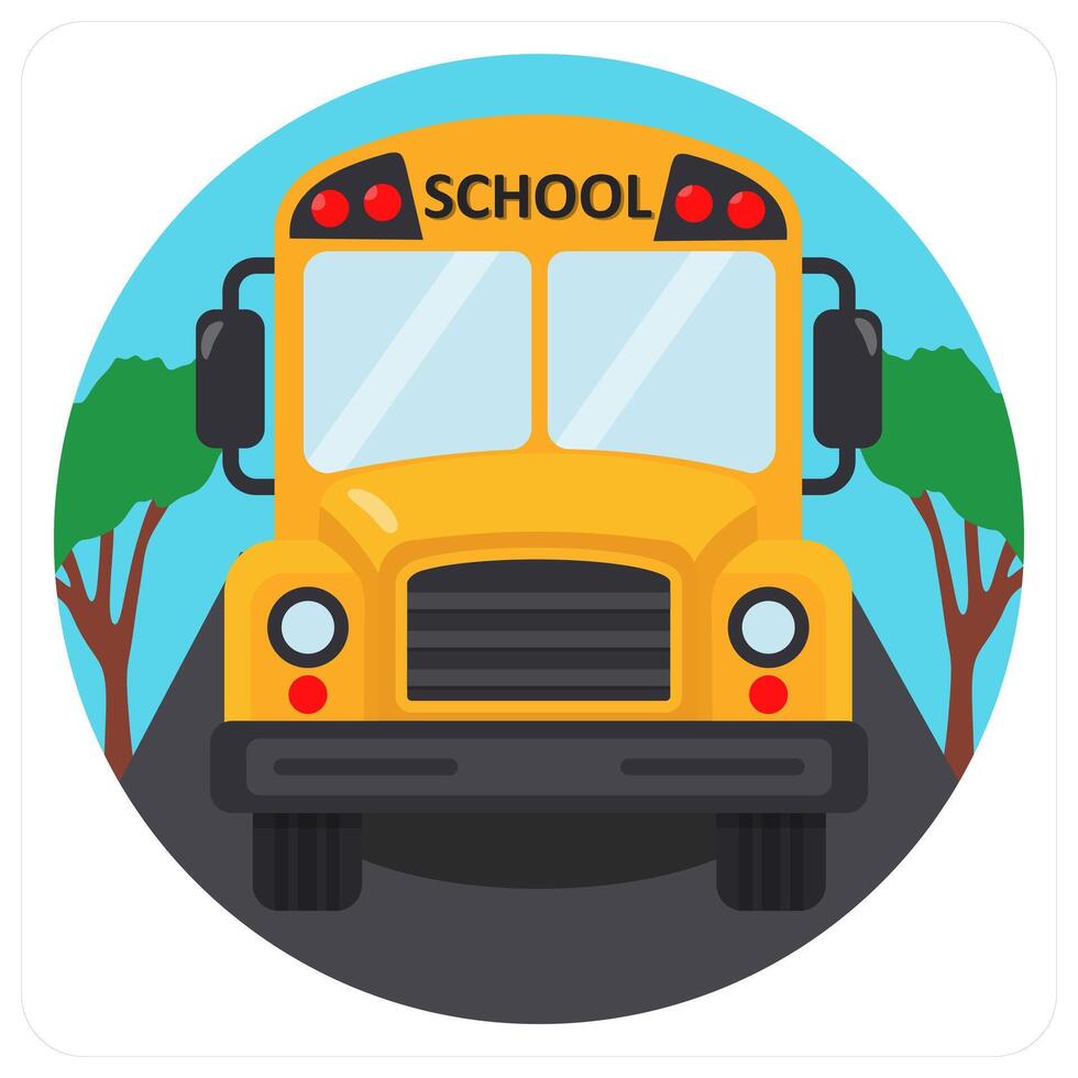 School Bus icon concept vector