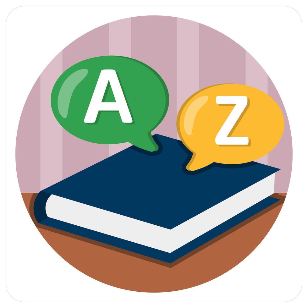Vocabulary icon concept vector