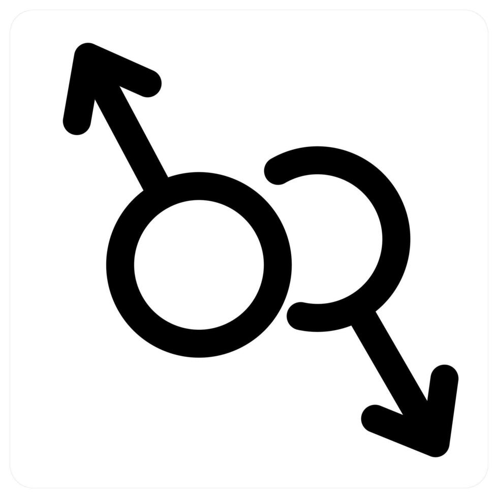 Gender and female icon in black color vector