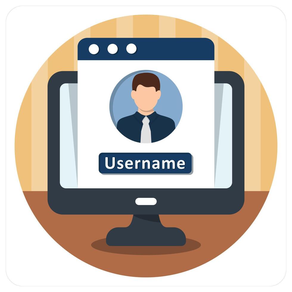 Username icon concept vector