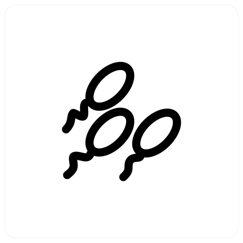 Sperm and reproduction icon in black color vector