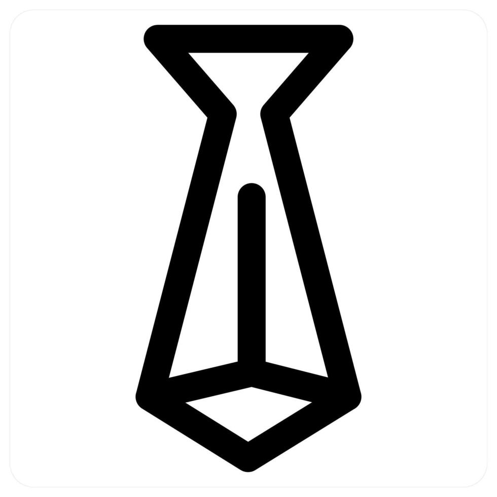 Tie and fashion icon in black color vector